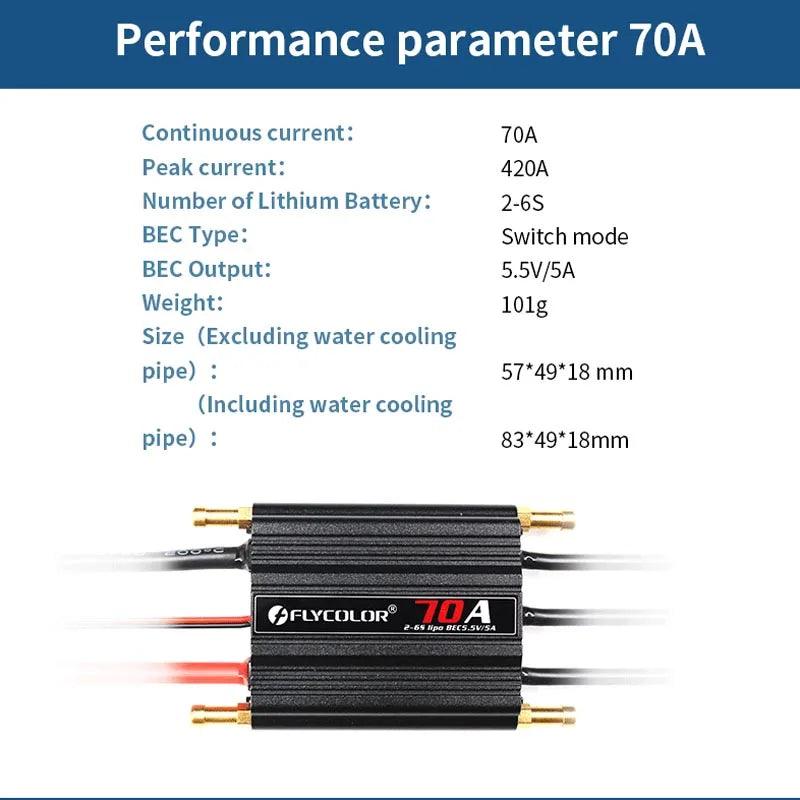 Original Flycolor 50A 70A 90A 120A 150A Brushless ESC Speed Controller Progaming Card 2-6S Lipo BEC 5.5V/5A for RC Boat - petguardiansupplies