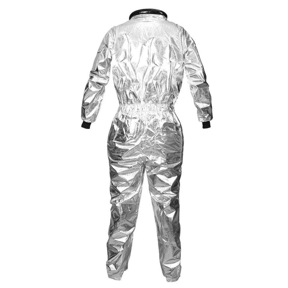 Halloween Christmas Silver Spaceman Men Women Space Suit Adult Children Astronaut Costume Family Party Dress Up Birthday Gift - petguardiansupplies