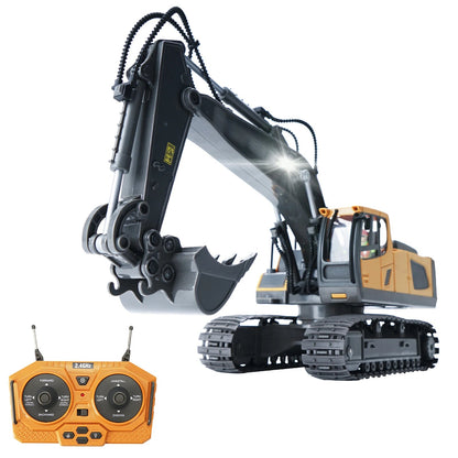 RC Excavator 1/20 2.4GHz 11CH RC Construction Truck Engineering Vehicles Educational Toys for Kids with Light Music - petguardiansupplies