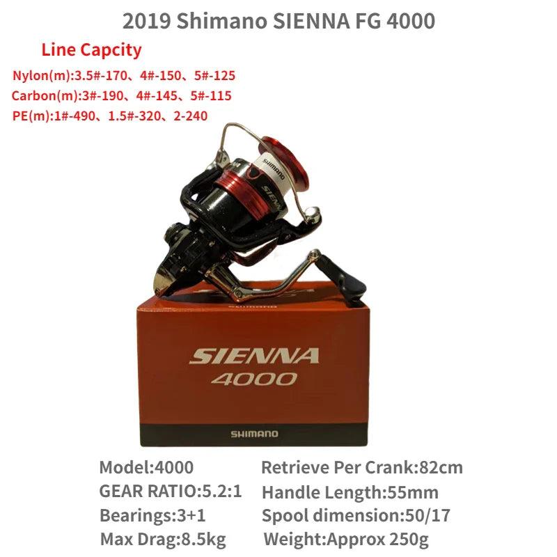 2019 SHIMANO SIENNA FG 500 1000 2000 2500 2500HG C3000 4000 Spining Fishing Reel - petguardiansupplies