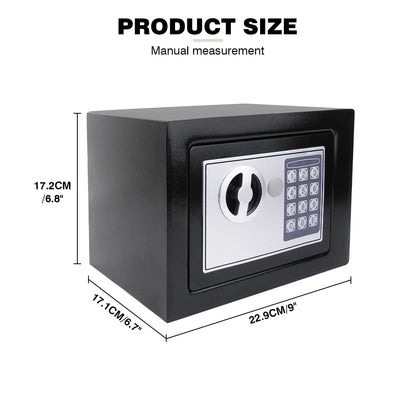 4.6L/8.5L/16L Safes for Home+ 2 Manual Override Keys,Security Safe Cash Box with Double Digital Keypad&Safety Key Lock Cabinet - petguardiansupplies