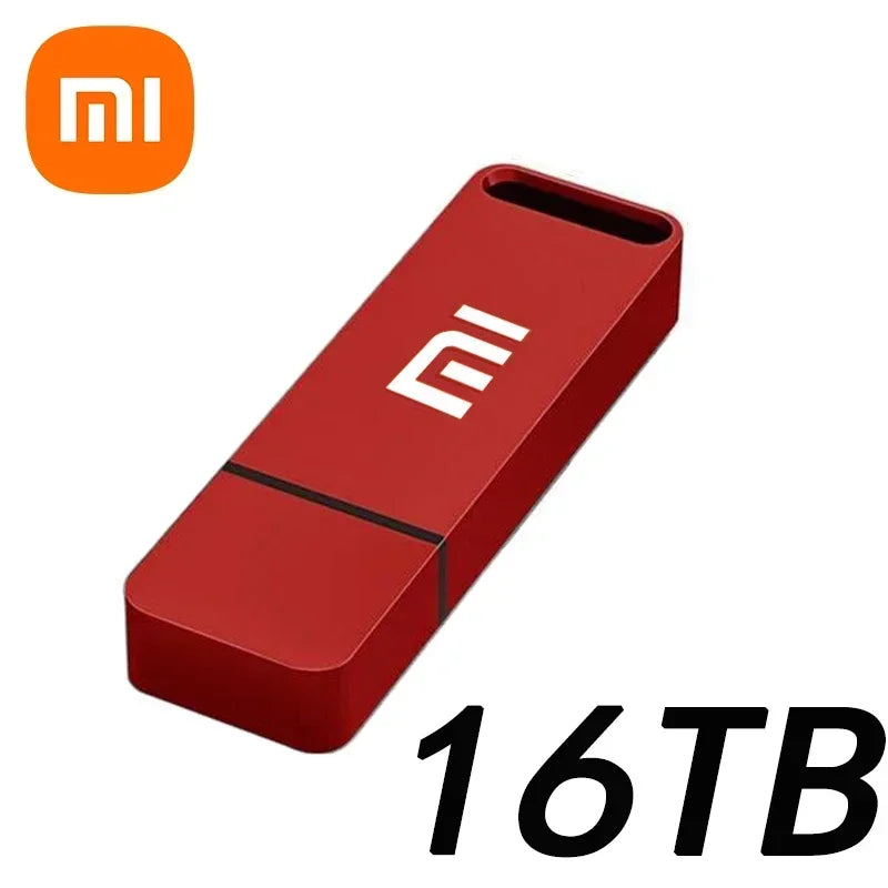 Xiaomi 16TB Flash Drive USB3.2 High Speed Transfer Metal Type C U Flash SSD Portable Mini Flash Drive Memory Waterproof U Drive - petguardiansupplies