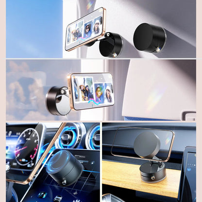 Foldable Magnetic Vacuum Car Phone Holder Foldable Suction Cup with Suction Cup Hands-Free Navigation for iPhone 16 15 Samsung - petguardiansupplies