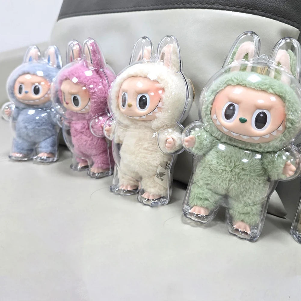 Labubu Transparent Protective Cover Monster Toy Cute Display Cover for Party Dolls - petguardiansupplies