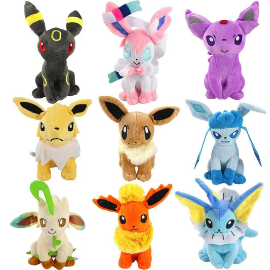 Pokemon Eevee Stuffed Plush Doll Toy 20CM Pikachu Eeveelution Glaceon Leafeon Umbreon Espeon Jolteon Vaporeon Pet Elves Gift - petguardiansupplies