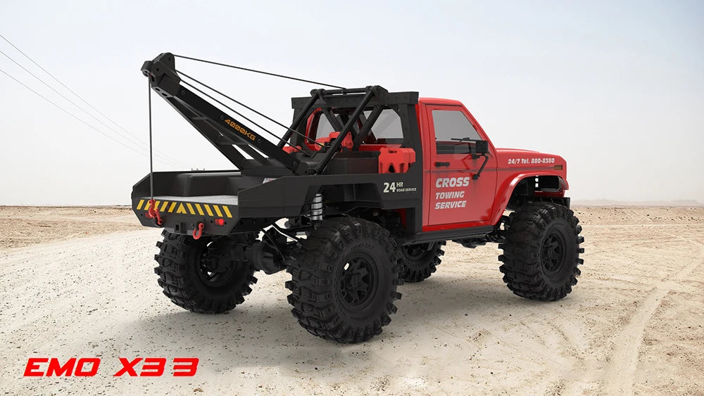 NEW CROSSRC EMO X3 Northeastern Tigers 1/8 RC Electric Remote Control Model Car Crawler Road Rescue Vehicle - petguardiansupplies