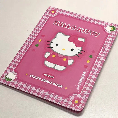 Kawaii Cartoon Hello Kitty Paste Sticky Note Mymelody Cinnamoroll Cute Kuromi Notebook Student School Office Stationery - petguardiansupplies