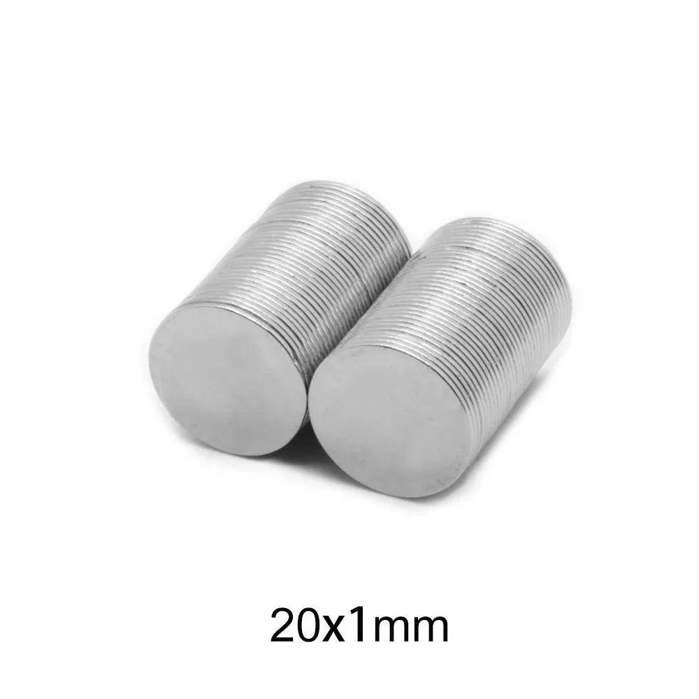 5/10/20/50/100/200pcs 20x1 mm Strong Powerful Magnets 20x1mm Round Search Magnet 20mm X 1mm Permanent Neodymium Magnet Disc 20*1 - petguardiansupplies