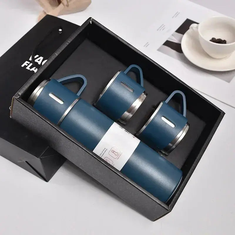 500ML 304 Stainless Steel Vacuum Insulated Bottle Gift Set Office Business Coffee Mug Stainless Steel Water Bottle with Straw - petguardiansupplies