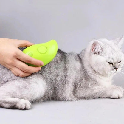 Cat Steam Brush Electric Spray Water Spray Kitten Pet Comb Soft Silicone Depilation Cats Bath Hair Brush Grooming Supplies - petguardiansupplies