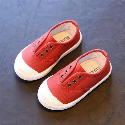 New Spring Summer Kids Shoes For Boys Girls Insole 13.5-18CM Candy Color Children Casual Canvas Sneakers Soft Fashion Sneakers - petguardiansupplies