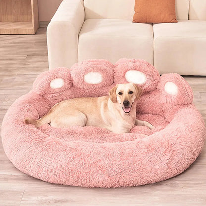 Fluffy Dog Bed Large Pet Products Dogs Beds Small Sofa Baskets Pets Kennel Mat Puppy Cats Supplies Basket Blanket Accessories - petguardiansupplies