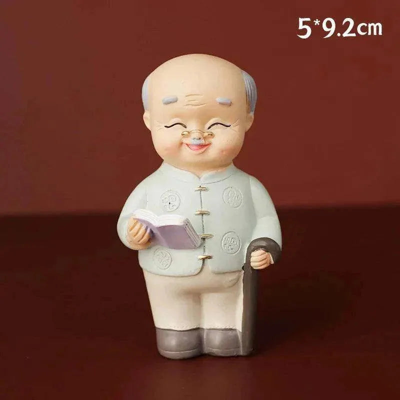 Longevity Grandma Grandpa Cake Topper for Old People Birthday Party Decoration Chinese Blessing Baking Supplies Dessert Gifts - petguardiansupplies