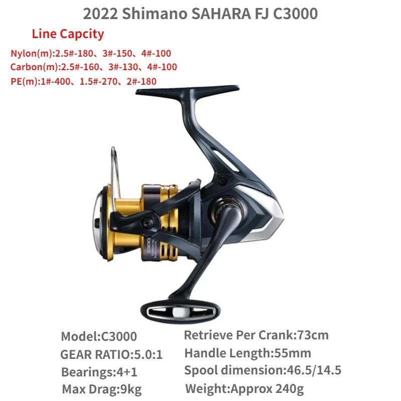 2022 Shimano SAHARA FJ 500 1000 C2000S C2000SHG 2500 2500SHG C3000 C3000DH 4000 4000XG C5000XG Spinning Fishing Saltwater - petguardiansupplies