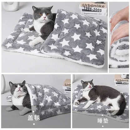 Flannel Pet Sleeping Mat Dog Bed Cat Litter Puppy Bed Dog Sofa Lovely Mattress Cushion for Small Large Dog Blanket Pet Supplies - petguardiansupplies