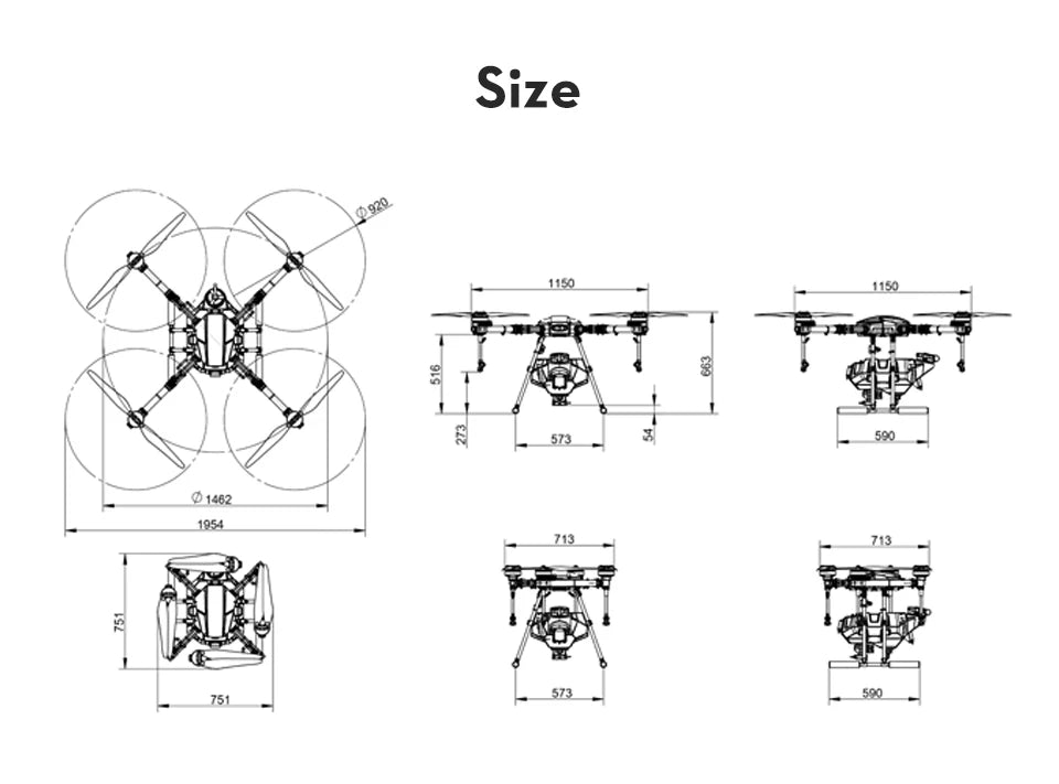 EFT E420P 20L 20kg Agricultural spray frame kit four-axis Folding Quadcopter with Hobbywing X9 plus power system - petguardiansupplies