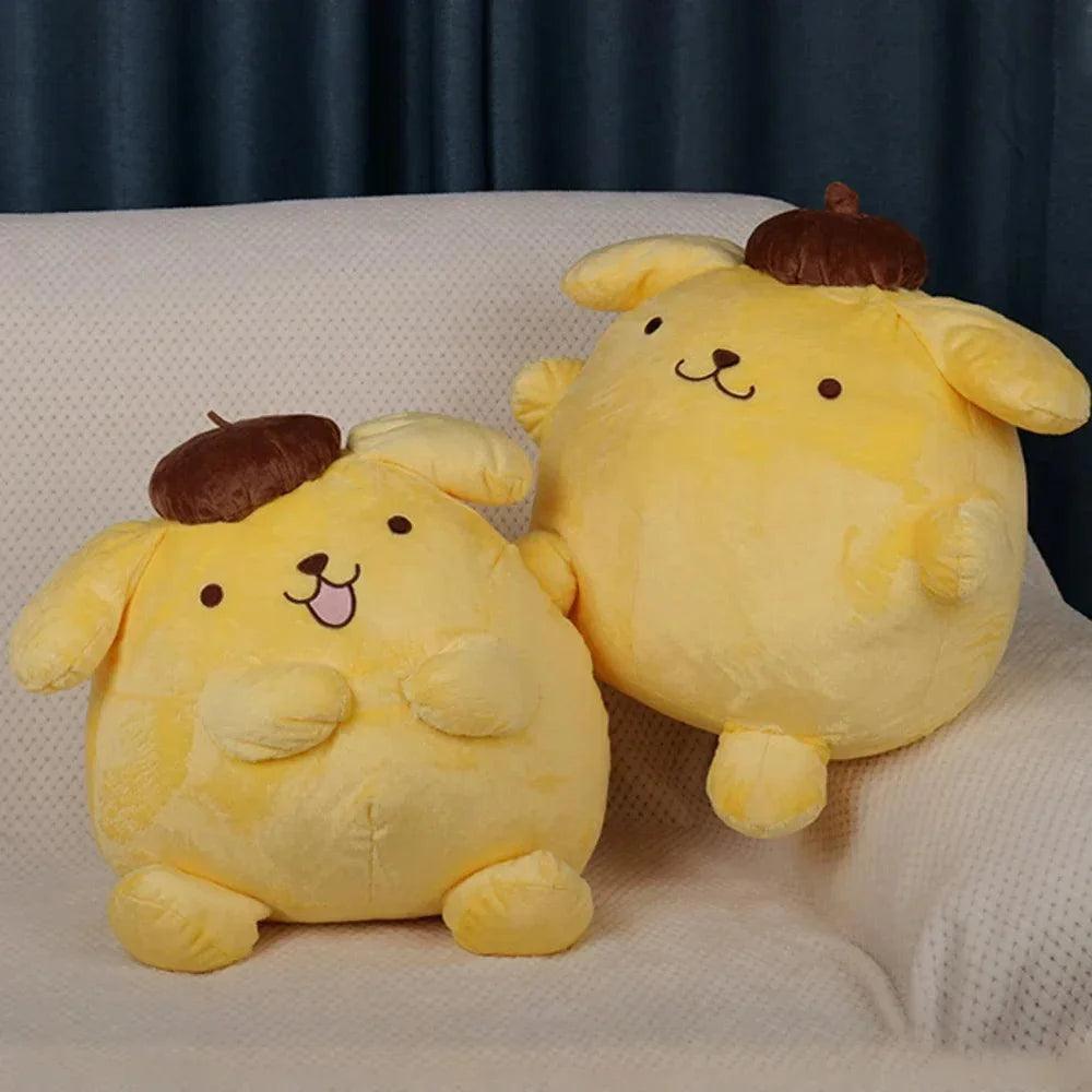 40-50cm Sanrio Pompompurin Stuffed Plush Toys Big Size Lovely Pillow Gift Kids Super Soft Pom Pom Purin Plushie Doll Room Decor - petguardiansupplies