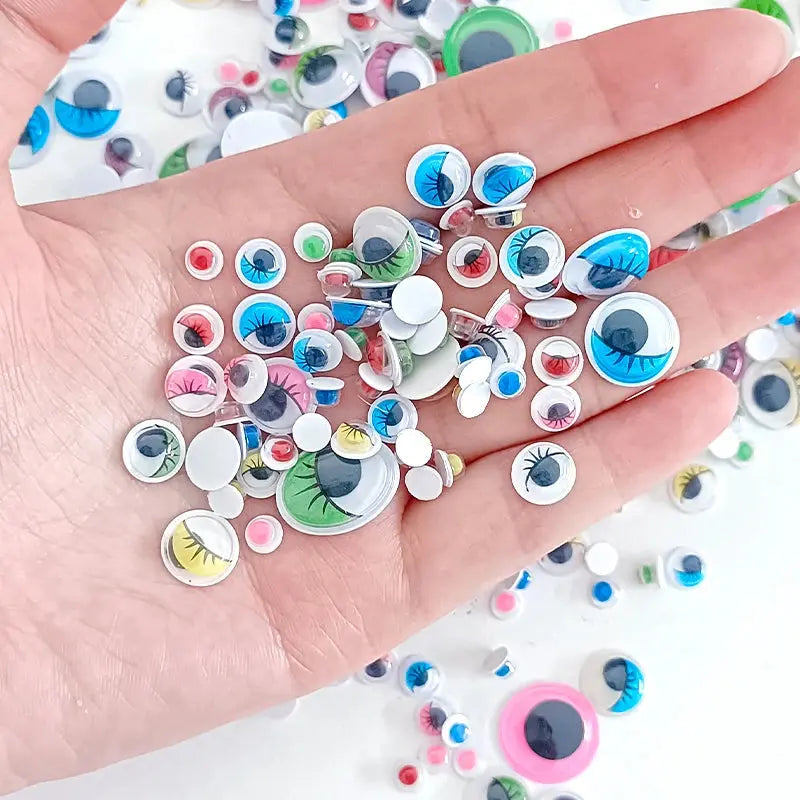 400/210PCS Self Adhesive Doll  Eyes for DIY Craft Toys Googly Wiggly Eyes Scrapbooking Decor Craft Supplies 4/5/6/7/8/10/12mm - petguardiansupplies