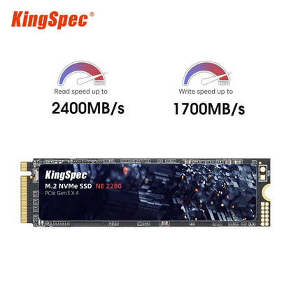 KingSpec M2 SSD NVMe 256GB 512GB 1TB 128GB M.2 NMVe 2280 PCIe 3.0 Hard Disk Internal Solid State Drive for Laptop Desktop - petguardiansupplies