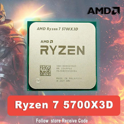 AMD RYZEN 7 5700X3D Brand New CPU R7 5700X3D Gaming Processor 8-Core 16-Thread 4.1GHz 7NM 100MB Game Cache Socket AM4 Processor - petguardiansupplies