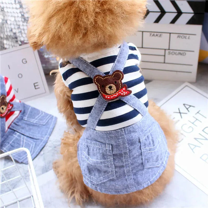 Cute Pets Clothes For Yorkshire Terrier Dogs Little Puppies Small Animals Breeds Striped Summer Wedding Princess Cats Dresses - petguardiansupplies