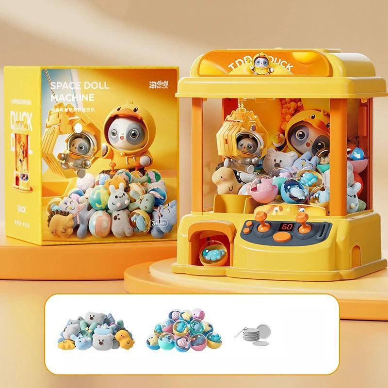 DIY Automatic Doll Machine Kids Coin Operated Play Game Mini Claw Catch Toy Crane Machines Music Doll for Christmas gifts - petguardiansupplies