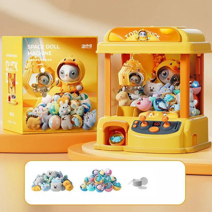 DIY Automatic Doll Machine Kids Coin Operated Play Game Mini Claw Catch Toy Crane Machines Music Doll for Christmas gifts - petguardiansupplies