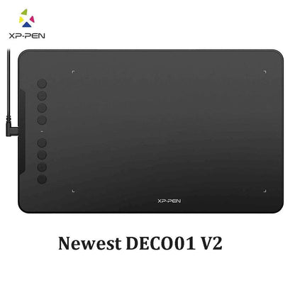 XPPen Deco 01 V2 10 Inch Drawing Tablet Graphics Digital Tablet Tilt Android Windows Mac 8 Shortcut Keys (8192 Levels Pressure) - petguardiansupplies