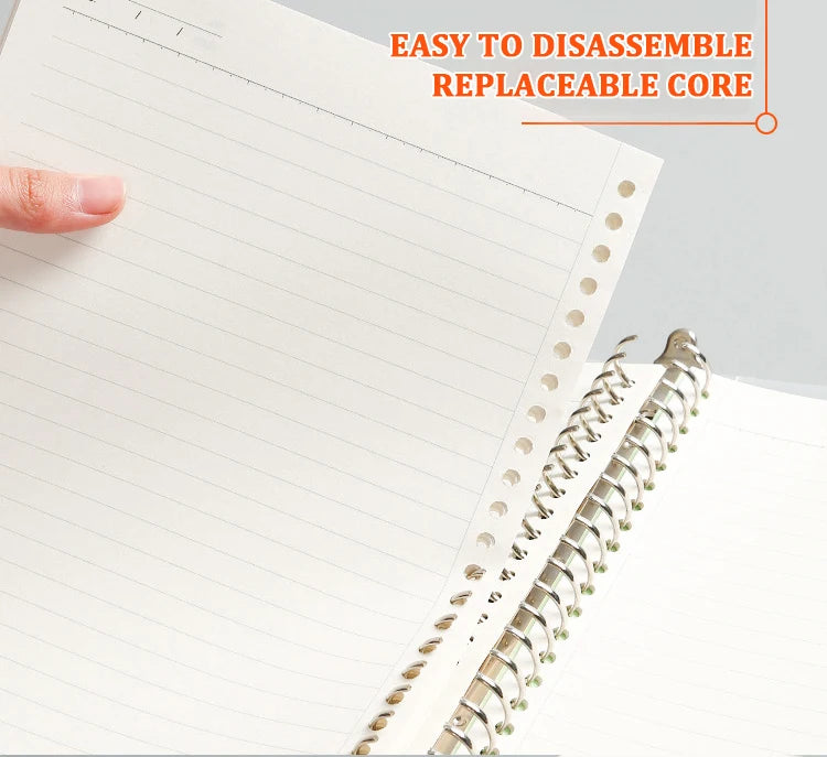 A4/B5/A5 Loose Leaf Refill Binder Notebook Blank/Line/Grid/Cornell Replacable Metal Ring Office&School Supplies Stationery - petguardiansupplies