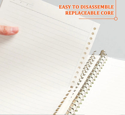 A4/B5/A5 Loose Leaf Refill Binder Notebook Blank/Line/Grid/Cornell Replacable Metal Ring Office&School Supplies Stationery - petguardiansupplies