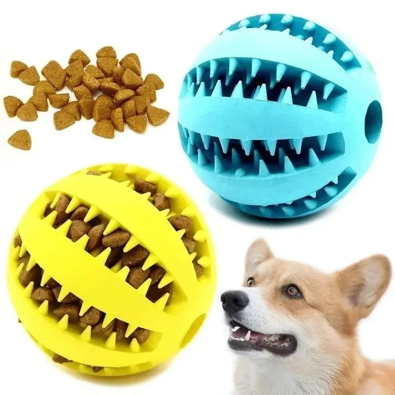 Natural Rubber Pet Dog Toys Dog Chew Toys Tooth Cleaning Treat Ball Extra-tough Interactive Elasticity Ball5cm for Pet Products - petguardiansupplies