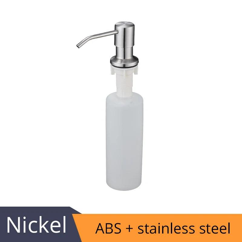 Deck Mounted Kitchen 400ml Soap Dispensers Stainless Steel Pump Chrome Finished for Kitchen Built in Counter top Dispenser 2309 - petguardiansupplies