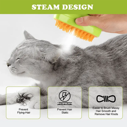 Pet Hair Removal Brush Cat Dog Electric Spray Massage Comb One-click Spray Anti-Flying Massage Bath Silicone Comb - petguardiansupplies