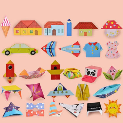 54 Pages Montessori Toys DIY Kids Craft Toy 3D Cartoon Animal Origami Handcraft Paper Art Learning Educational Toys for Children - petguardiansupplies