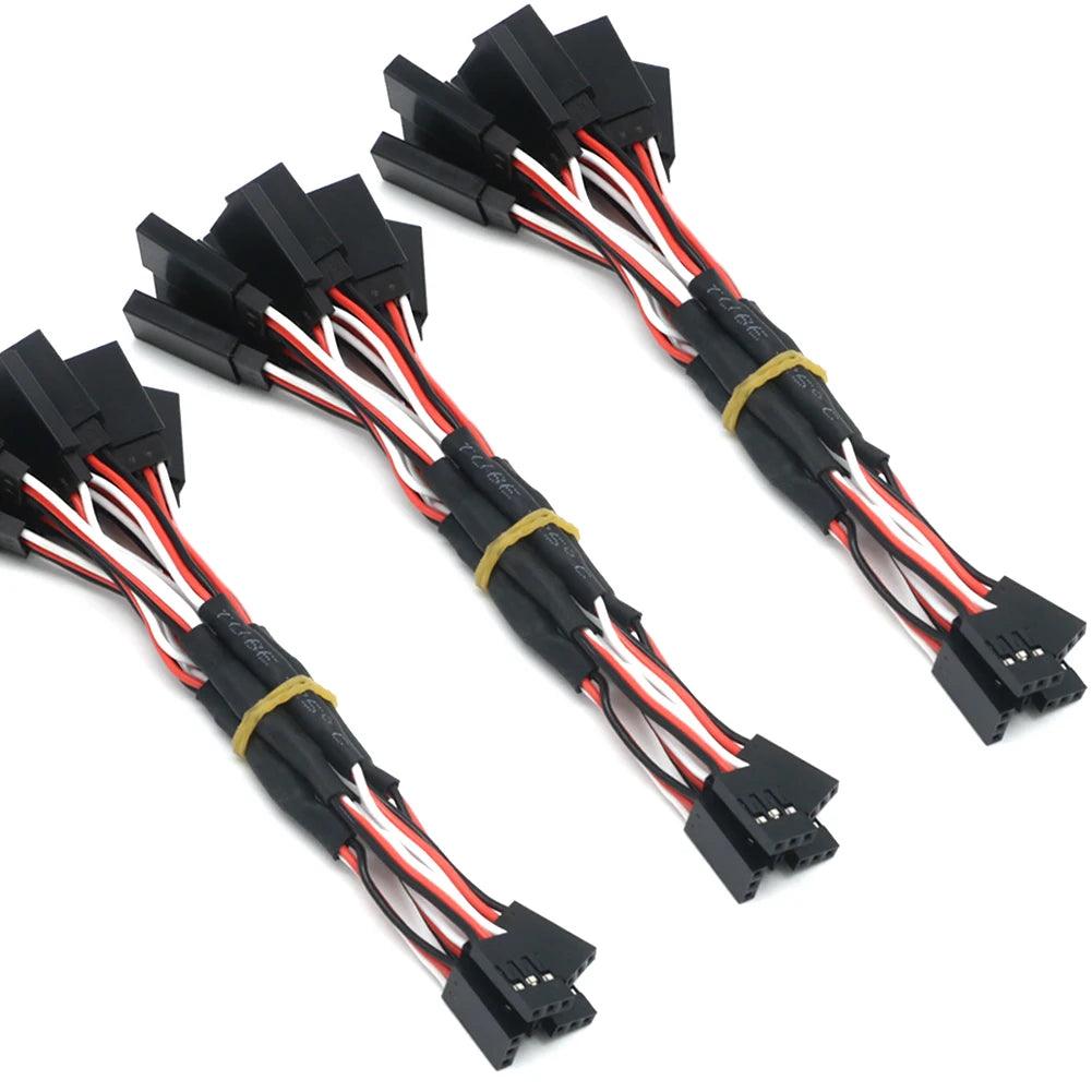 5pcs/lot 150mm 300mm 500mm RC Servo Y Extension Cord Cable Lead Wire for JR Futaba Rc Battery Drone Car Boat Helicopter Airplane - petguardiansupplies