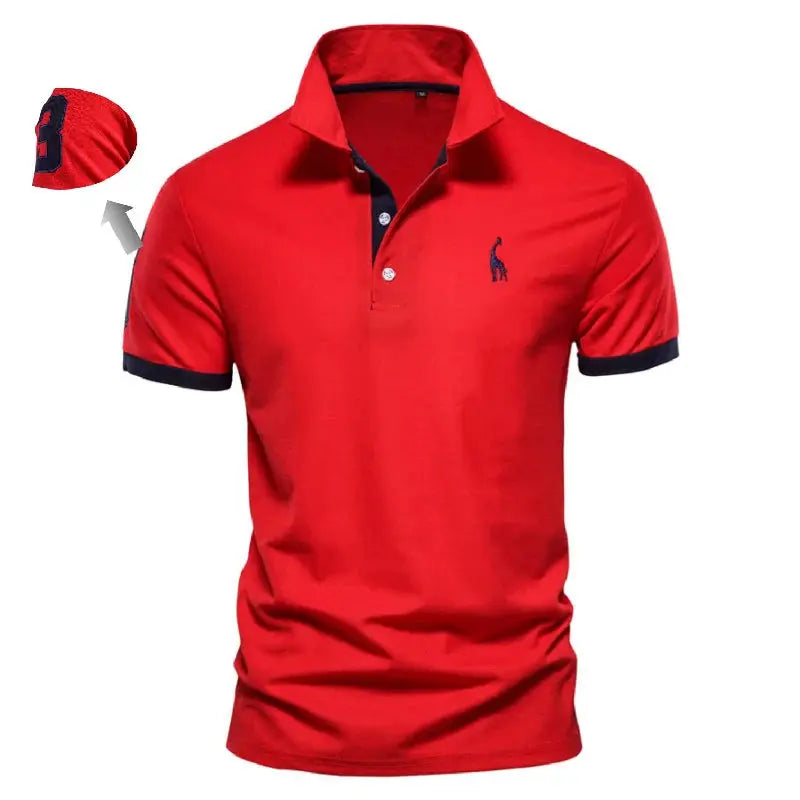 AIOPESON Embroidery 35% Cotton Polo Shirts for Men Casual Solid Color Slim Fit Mens Polos New Summer Fashion Brand Men Clothing - petguardiansupplies