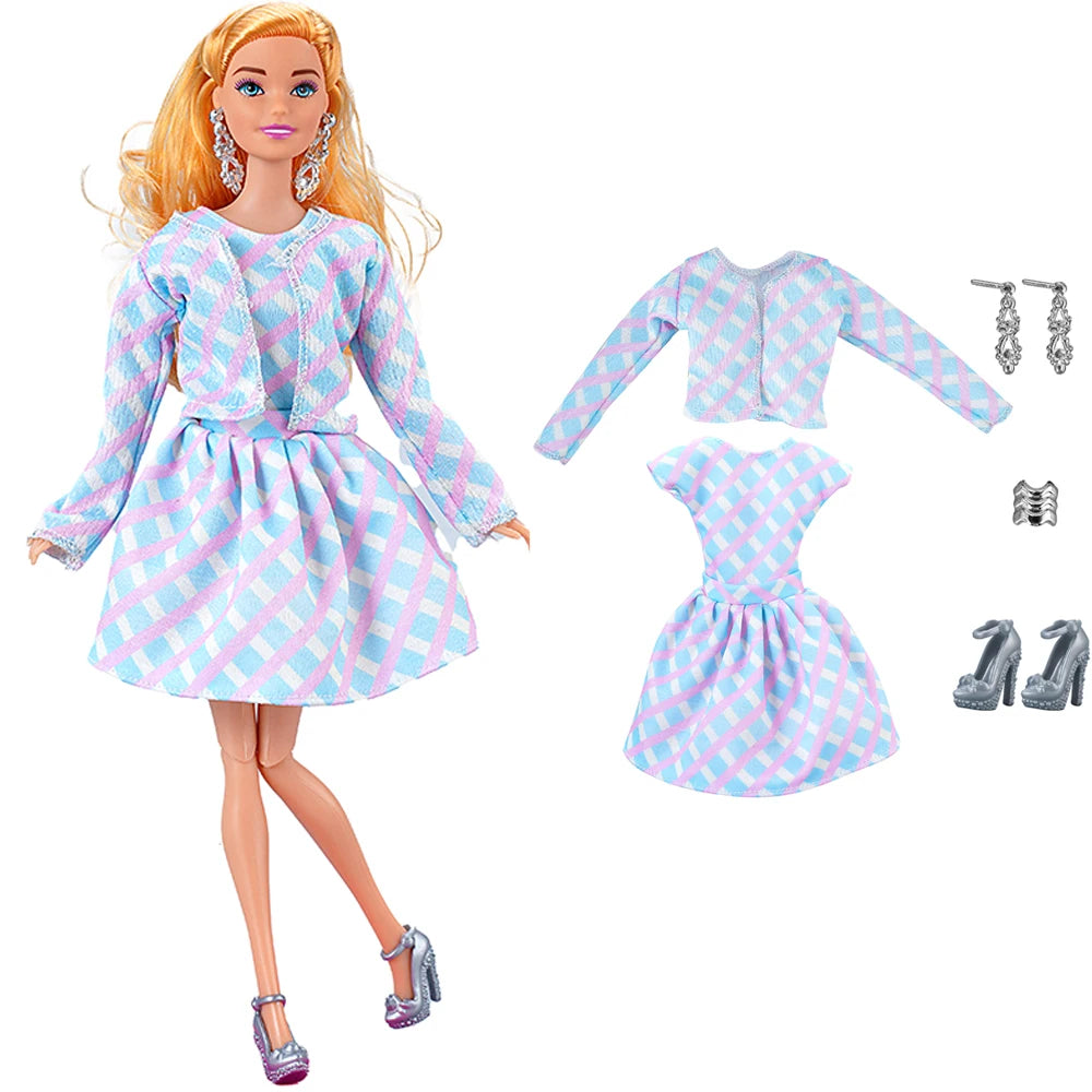 NK 1 Pcs Fashion Doll Dress For 11.5 Inch Doll Clothes 1/6 Dolls Accessories Outfit Casual Shirt Party DIY Dollhouse Toys JJ - petguardiansupplies