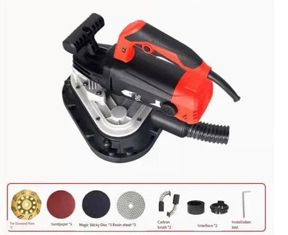 Handheld Three Head Dust-free Grinding Machine, Floor Grinding Machine, Concrete Floor Renovation Putty, No Dead Corners - petguardiansupplies