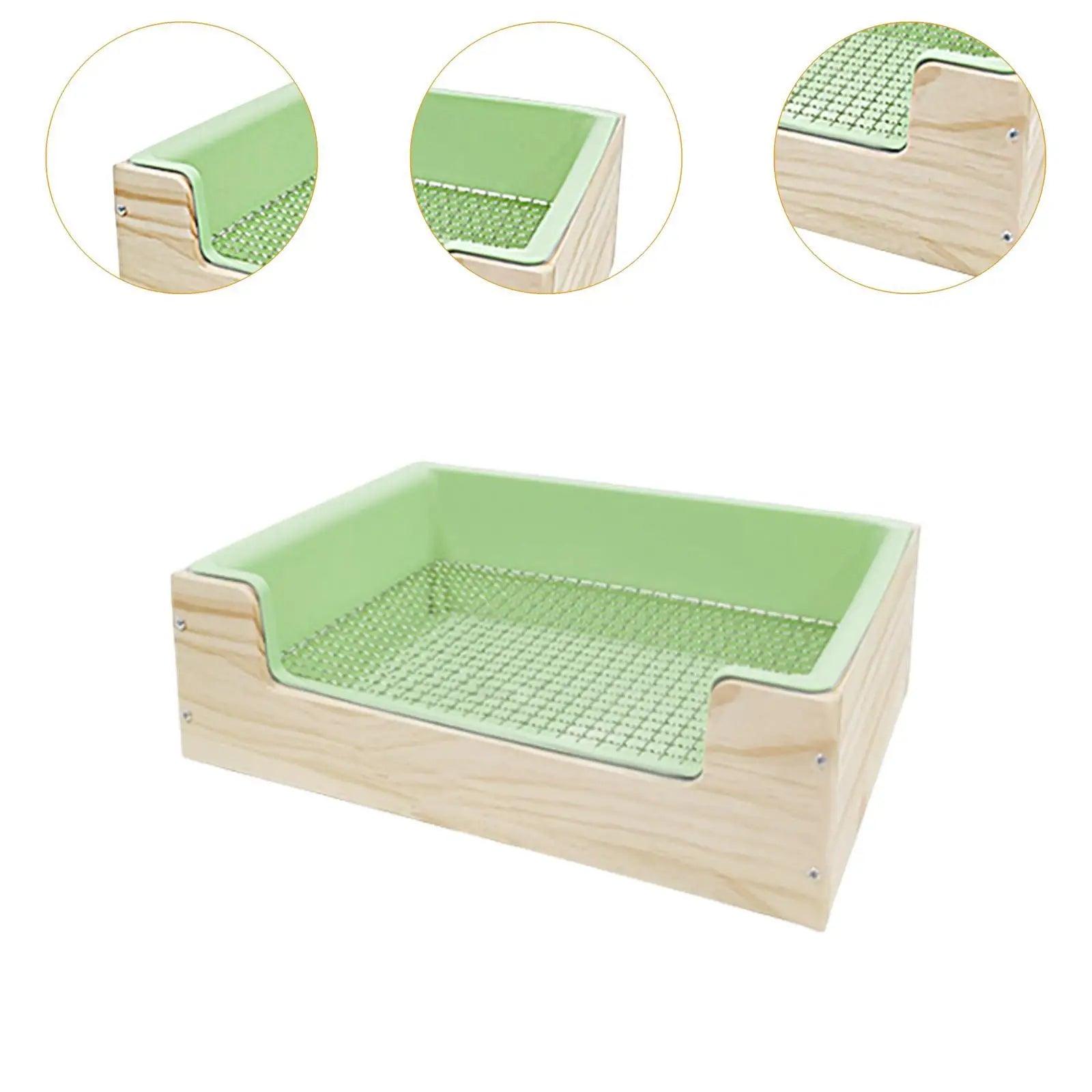 2 in 1 Rabbit Hay Feeder Box,Bunny Feeding Manger,Food Feeding Manger,Hay Holder with Toilet for Hamster,Bunny,Small Animals - petguardiansupplies