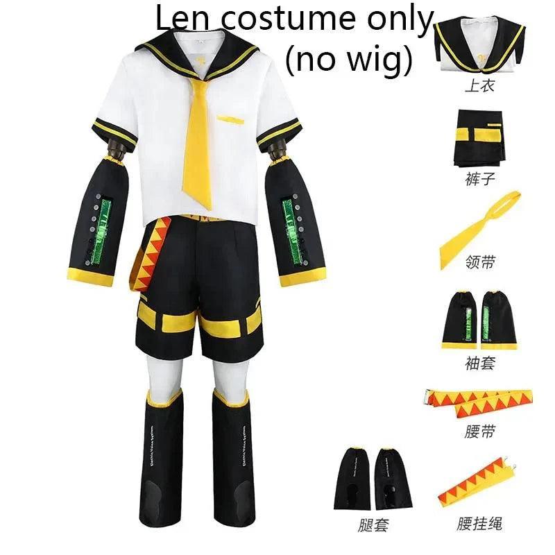 Anime Rin Len Cosplay Costume Len Rin Cosplay Len Costume Kagamine JK Uniform for Halloween Comic Con Outfits - petguardiansupplies