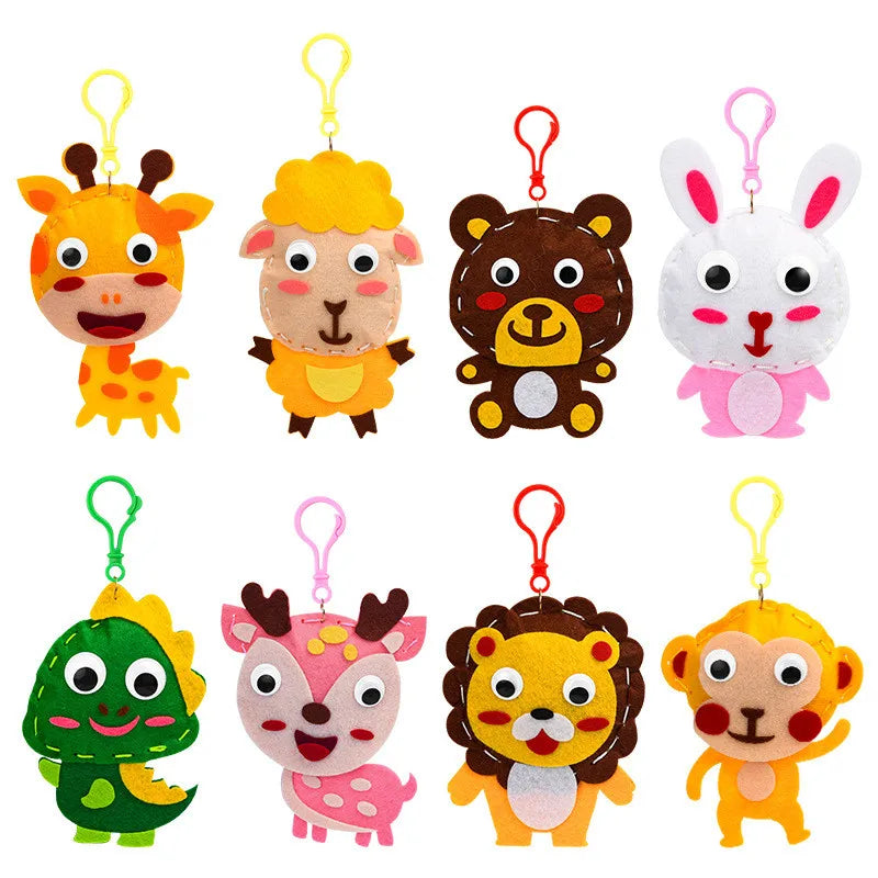 DIY Animal Keychain Pendant Creative Handcraft Children Toys Cartoon Handemade Parent-child Interactive Crafts Educational Toys - petguardiansupplies