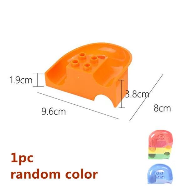 Marble Race Run Big Building Blocks Crazy Rolling Ball Compatible Slide Dinosaur Tunnel Animal Bricks Parts Accessory Kids Toys - petguardiansupplies