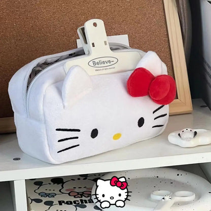 Hot Sale Sanrio Kitty Pen Case Ins Japanese Cartoon Stationery Female Student Large Capacity Pencil Case High Beauty Makeup Bag - petguardiansupplies