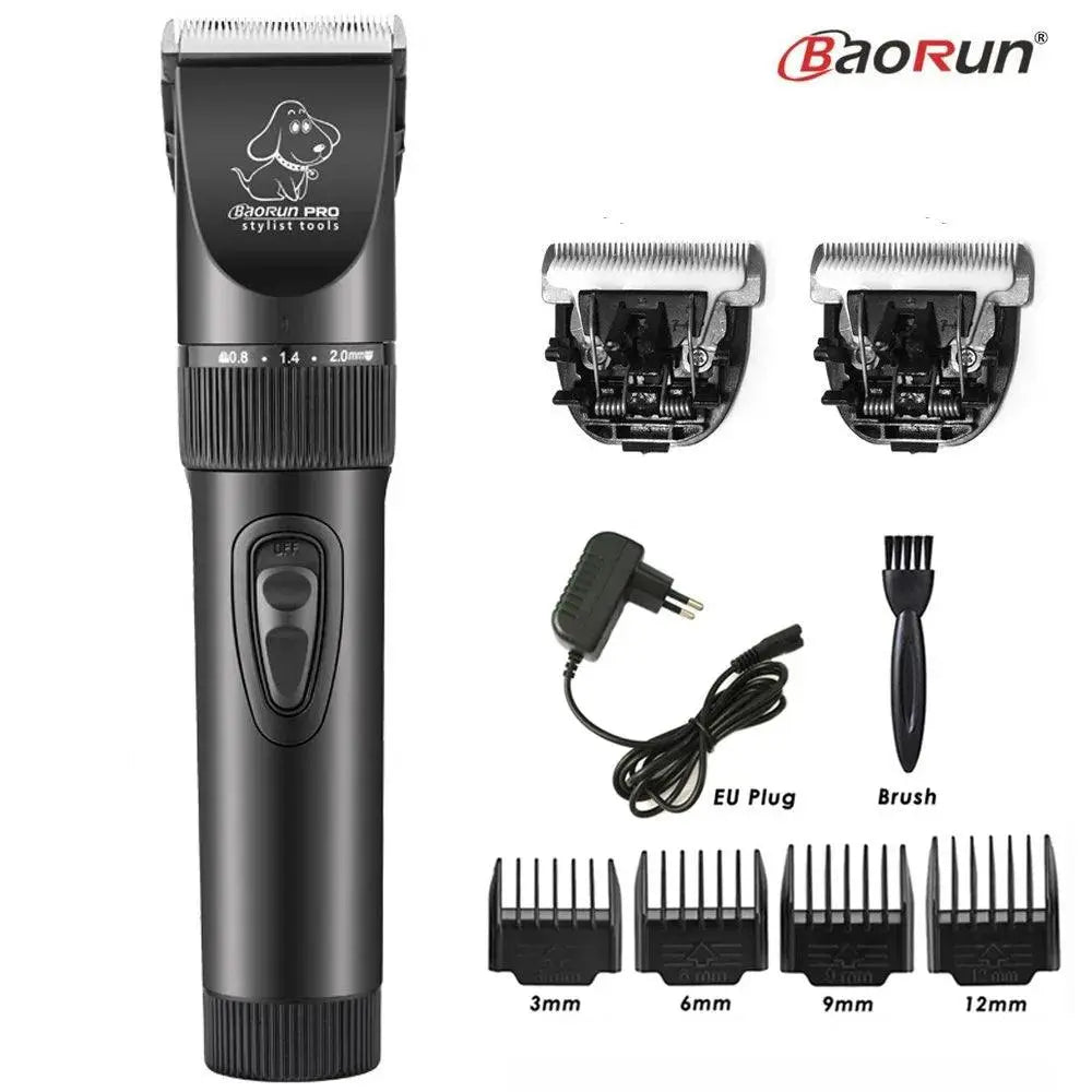 BaoRun P6 Professional Dog Hair Trimmer Rechargeable Pet Cat Grooming Clipper Shaver Low-noise Electric Cutters Haircut Machine - petguardiansupplies