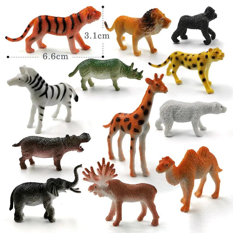 12Pcs Insect Spider Butterfly Fish Dinosaur Dog Cat Horse Figurine Farm Animal Model Action Figure Hot Toy Set For Children Gift - petguardiansupplies