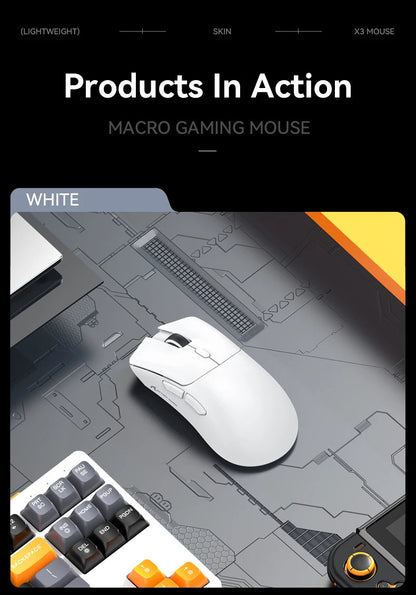 R1 Superlight Mouse Bluetooth 2.4G Wireless Gaming Mouse PixArt PAW3311 Gaming Sensor 6 Adjustable DPI for Office Game - petguardiansupplies