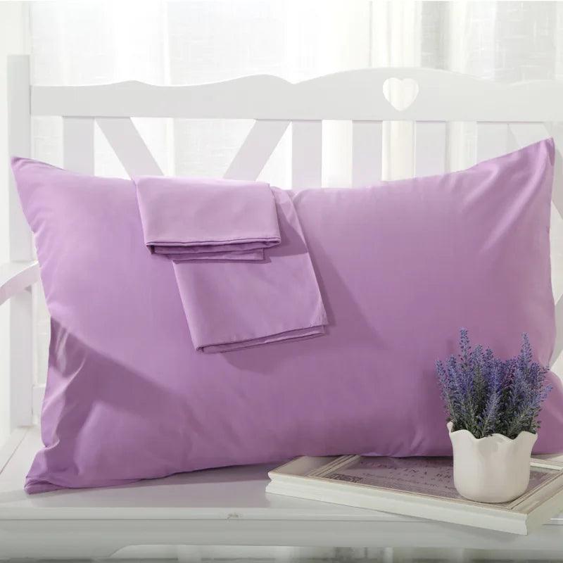 1pcs Pure Cotton Pillowcase Soft 100% Egyptian Cotton Soft 300 Thread Count New Solid Color Pillow Cover Multi-color travesseiro - petguardiansupplies