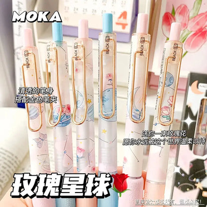 6pcs/set Butterfly Series Cute Gel Pen ST Nib Kawaii Pen Set Japanese Kawaii Stationery School Supplies Aesthetic Pens - petguardiansupplies