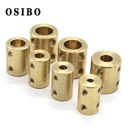 3.17/4/5/6/8/10/12mm Brass Rigid Motor Shaft Coupling Coupler Transmission Connector Sleeve Adapter For RC Boat Car Airplane - petguardiansupplies