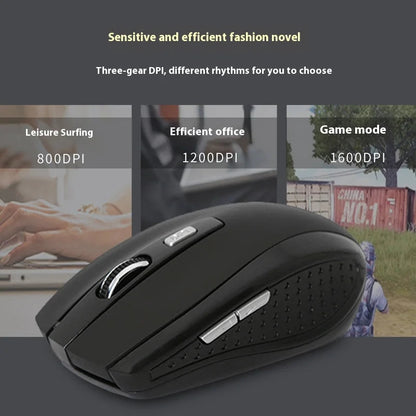 Wireless Mouse 2.4G Portable Mobile Optical Office Mouse Adjustable DPI Levels for Notebook PC Laptop MacBook - petguardiansupplies